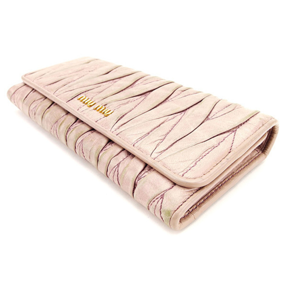 Miu Miu Long Wallet Matelasse Pink Wallet T2479 - image 3